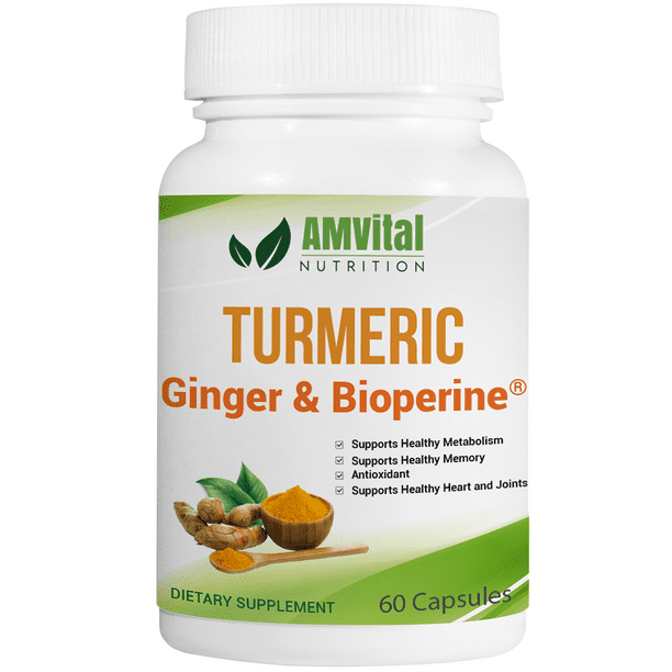 Turmeric Curcumin Capsules With Ultra High Absorption, Joint Support Supplement, Extra Strength Turmeric, Vegetarian Capsules