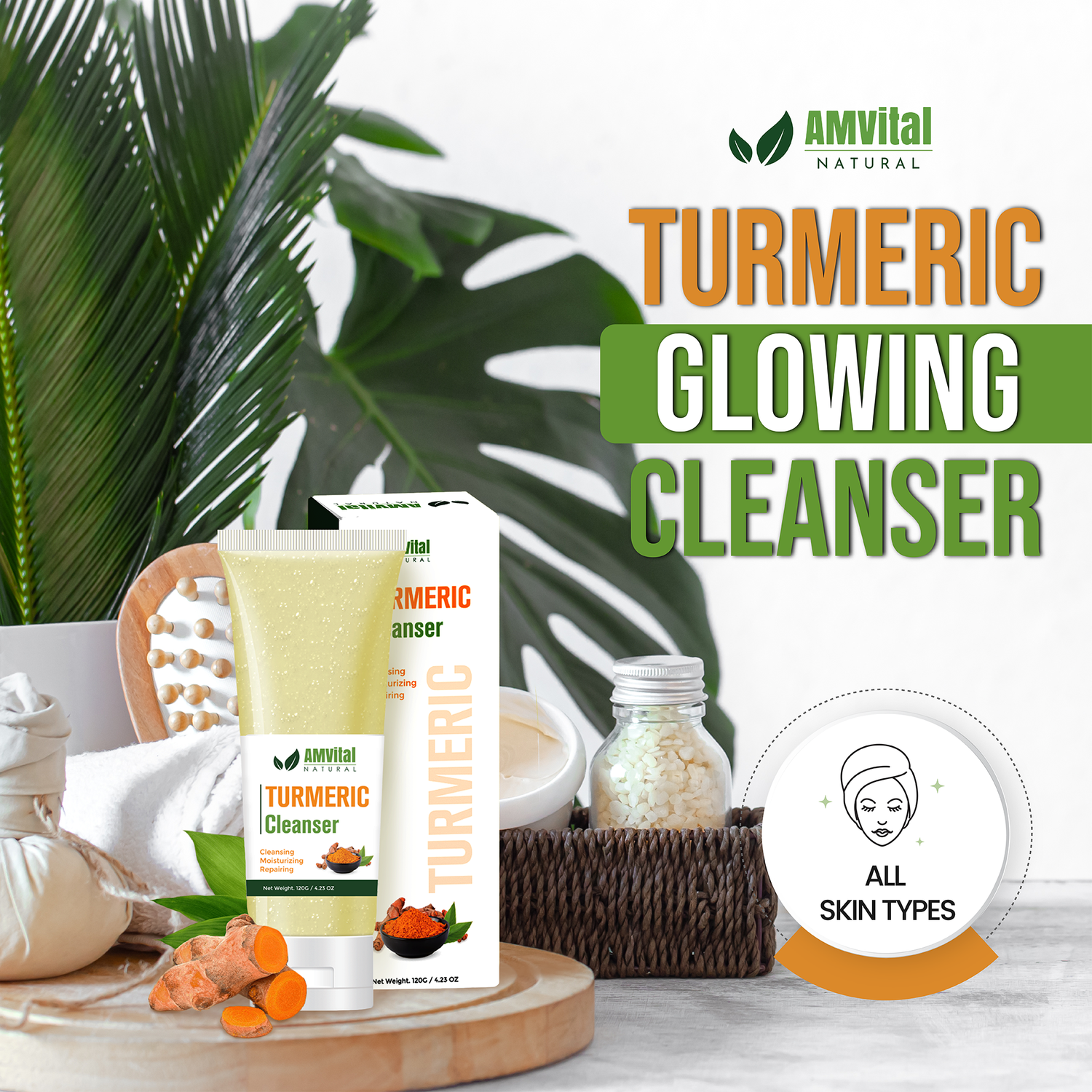 Turmeric Gel Facial Cleanser – Deep Pore Cleansing, Acne Control & Hydrating Face Wash