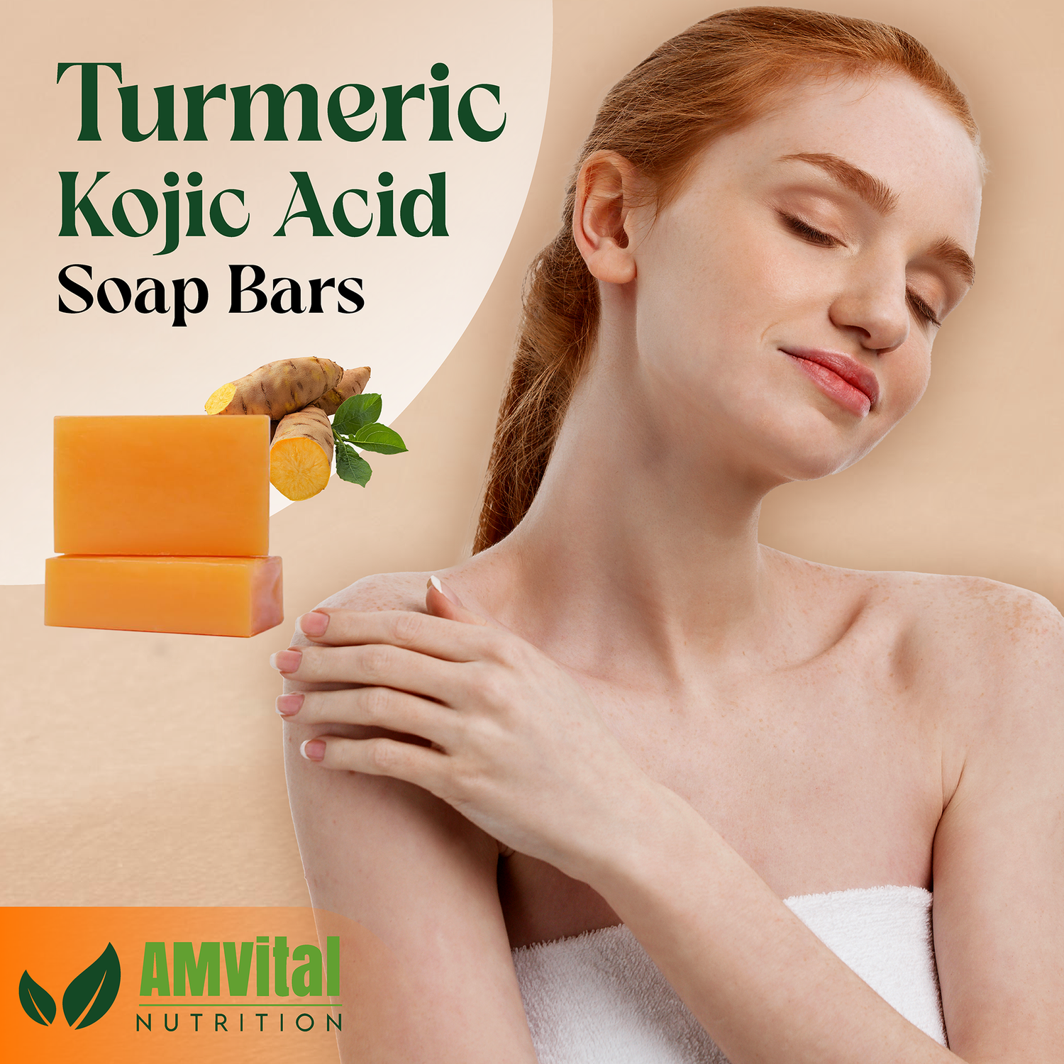 Turmeric Kojic Acid Soap (2-pack) – With Vitamin C, Retinol, Collagen & Shea Butter
