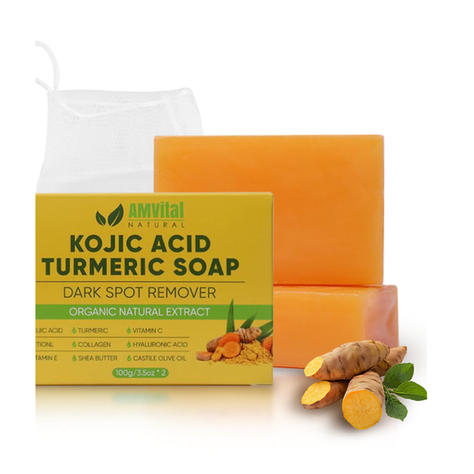 Turmeric Kojic Acid Soap (2-pack) – With Vitamin C, Retinol, Collagen & Shea Butter